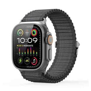 For Apple Watch Series 9 45mm DUX DUCIS YC Series Ocean Nylon Watch Band(Dark Grey)