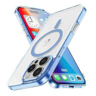 For iPhone 16 Pro Ice Color Magnetic Series Magsafe Magnetic PC Hybrid TPU Phone Case(Far Peak Blue)