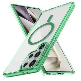 For Samsung Galaxy S24 Ultra 5G Ice Color Magnetic Series Magsafe Magnetic PC Hybrid TPU Phone Case(Green)