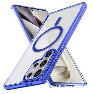 For Samsung Galaxy S24 Ultra 5G Ice Color Magnetic Series Magsafe Magnetic PC Hybrid TPU Phone Case(Blue)