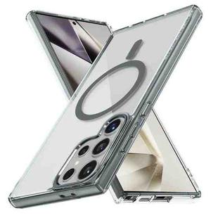 For Samsung Galaxy S24 Ultra 5G Ice Color Magnetic Series Magsafe Magnetic PC Hybrid TPU Phone Case(Grey)