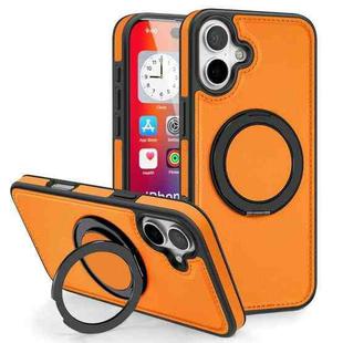 For iPhone 16 Plus Yashi 360 Degree Rotating MagSafe Holder Phone Case(Orange)