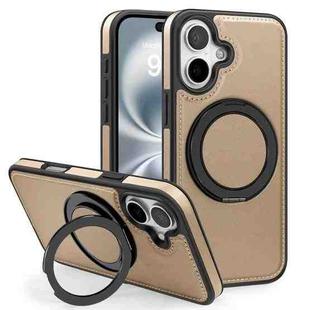 For iPhone 16 Plus Yashi 360 Degree Rotating MagSafe Holder Phone Case(Desert Gold)