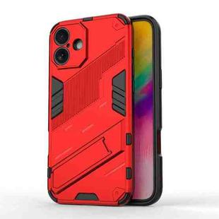 For iPhone 16 Punk Armor 2 in 1 PC + TPU Phone Case with Holder(Red)