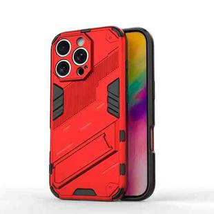 For iPhone 16 Pro Punk Armor 2 in 1 PC + TPU Phone Case with Holder(Red)