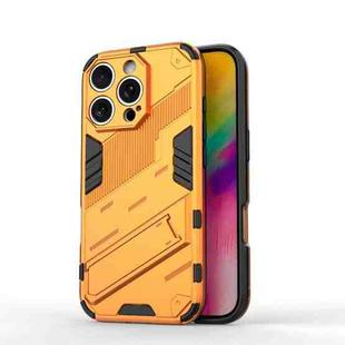 For iPhone 16 Pro Max Punk Armor 2 in 1 PC + TPU Phone Case with Holder(Orange)