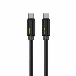 WK WDC-28 Elastic Genuine Silicone 1m PD65W Type-C to Type-C Fast Charging Data Cable(Black)