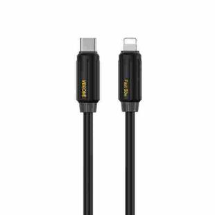 WK WDC-29 Elastic Genuine Silicone 1m PD30W Type-C to 8 Pin Fast Charging Data Cable(Black)