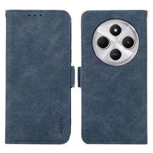 For Redmi 14C 4G ABEEL Frosted Magnetic RFID Leather Phone Case(Blue)