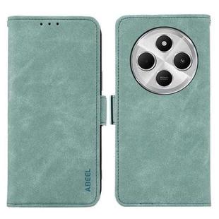 For Redmi 14C 4G ABEEL Frosted Magnetic RFID Leather Phone Case(Cyan)