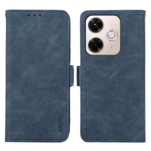 For Redmi 13X ABEEL Frosted Magnetic RFID Leather Phone Case(Blue)