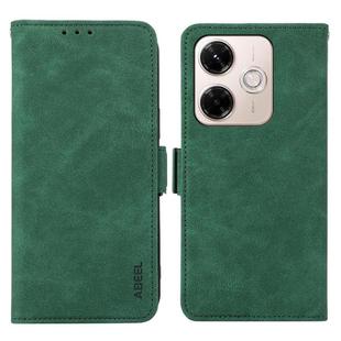 For Redmi 13X ABEEL Frosted Magnetic RFID Leather Phone Case(Green)