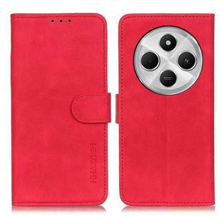 For Redmi 14C 4G KHAZNEH Retro Texture Flip Leather Phone Case(Red)