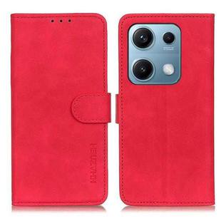 For Redmi Note 14S 4G KHAZNEH Retro Texture Flip Leather Phone Case(Red)