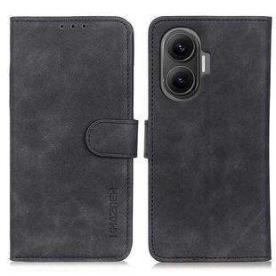 For Redmi Turbo 4 Pro KHAZNEH Retro Texture Flip Leather Phone Case(Black)