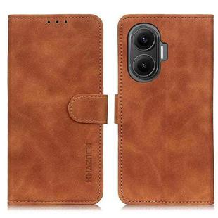 For Redmi Turbo 4 Pro KHAZNEH Retro Texture Flip Leather Phone Case(Brown)
