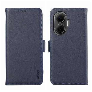 For Redmi Turbo 4 Pro ABEEL Side-Magnetic Litchi Pattern Leather RFID Phone Case(Blue)