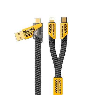 WK WDC-26 1.2m 65W USB / Type-C to Type-C / 8 Pin Magnetic Fast Charging Data Cable(Yellow)