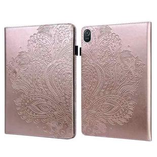 For Honor Pad 8 Peacock Embossed Pattern Leather Tablet Case(Rose Gold)