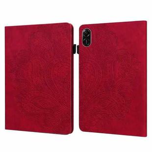 For Honor Pad X9 Peacock Embossed Pattern Leather Tablet Case(Red)