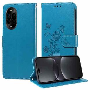 For Huawei nova 13 Pro Embossed Butterfly Flowers Leather Phone Case(Blue)