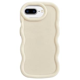 For iPhone 7 Plus / 8 Plus Big Wave Puff Shape TPU Phone Case(Beige)