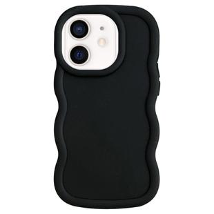 For iPhone 11 Big Wave Puff Shape TPU Phone Case(Black)