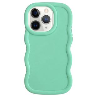 For iPhone 11 Pro Max Big Wave Puff Shape TPU Phone Case(Green)