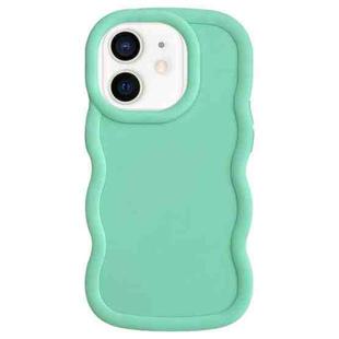 For iPhone 12 Big Wave Puff Shape TPU Phone Case(Green)