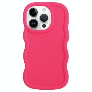 For iPhone 12 Pro Max Big Wave Puff Shaped TPU Phone Case(Rose Red)