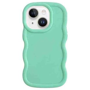 For iPhone 13 Big Wave Puff Shape TPU Phone Case(Green)