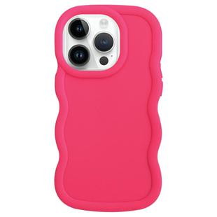 For iPhone 13 Pro Big Wave Puff Shaped TPU Phone Case(Rose Red)