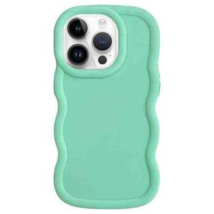 For iPhone 15 Pro Big Wave Puff Shape TPU Phone Case(Green)