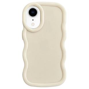 For iPhone XR Big Wave Puff Shape TPU Phone Case(Beige)