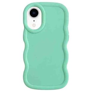 For iPhone XR Big Wave Puff Shape TPU Phone Case(Green)