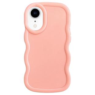 For iPhone XR Big Wave Puff Shape TPU Phone Case(Pink)