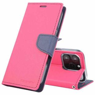 For iPhone 16 Pro Max GOOSPERY FANCY DIARY Cross Texture Leather Phone Case(Rose Red)