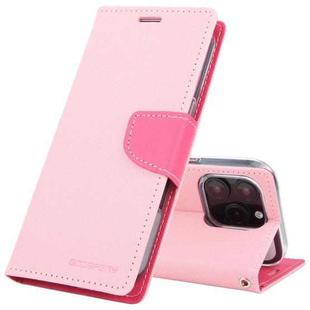 For iPhone 16 Pro Max GOOSPERY FANCY DIARY Cross Texture Leather Phone Case(Pink)