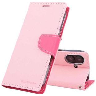 For iPhone 16 Plus GOOSPERY FANCY DIARY Cross Texture Leather Phone Case(Pink)