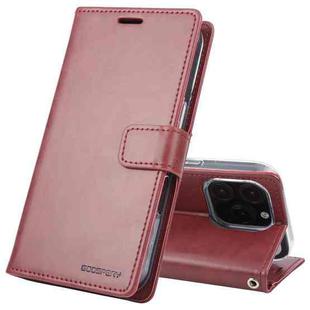 For iPhone 16 Pro Max GOOSPERY BLUE MOON Crazy Horse Texture Leather Phone Case(Wine Red)