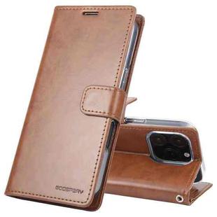 For iPhone 16 Pro Max GOOSPERY BLUE MOON Crazy Horse Texture Leather Phone Case(Brown)