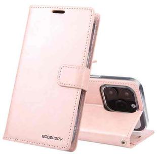 For iPhone 16 Pro GOOSPERY BLUE MOON Crazy Horse Texture Leather Phone Case(Rose Gold)