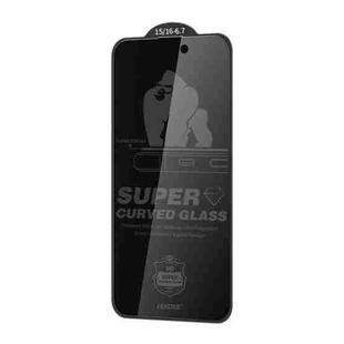 For iPhone 16 Plus / 15 Plus WK WTP-092 King Kong 6D Curved 28 Degree Privacy Tempered Glass Film