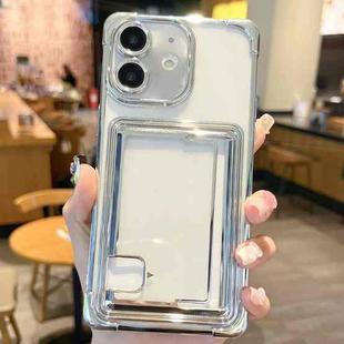 For iPhone 11 Electroplating Card Slot TPU Phone Case(Silver)