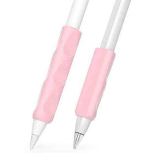 For Apple Pencil & Huawei M-Pencil Series Universal Stylus Silicone Protective Grip Cover(Pink)