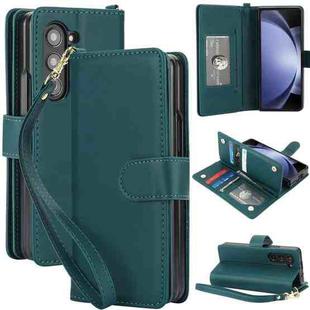 For Samsung Galaxy Z Fold6 Multi-Card Wallet RFID Leather Phone Case(Green)