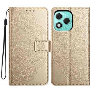 For Honor 400 Lite Global Flower Embossed Leather Phone Case(Gold)