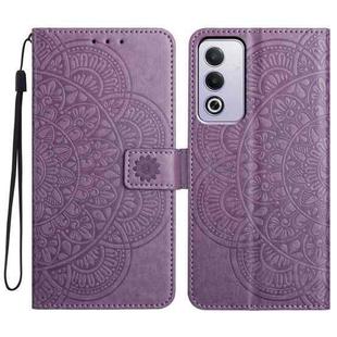 For OPPO A3 Pro 5G Flower Embossed Leather Phone Case(Purple)