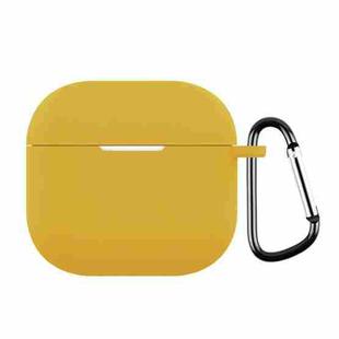 For AirPods 4 Silicone Earphone Protective Case with Hook(Yellow)