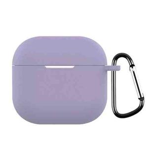 For AirPods 4 Silicone Earphone Protective Case with Hook(Lavender)